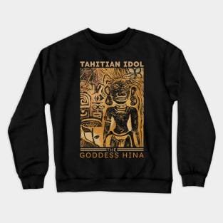 Vintage Tahitian Idol the Goddess Hina Crewneck Sweatshirt